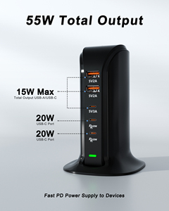 Station de charge USB multi-ports pour plusieurs appareils, chargeur de téléphone de bureau universel - Product Image 3