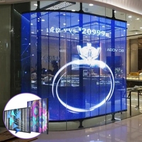 Écran LED couleur P15.6 pour grille, panneau d'affichage transparent à persiennes, écran publicitaire extérieur IP65 pour façade mur rideau
