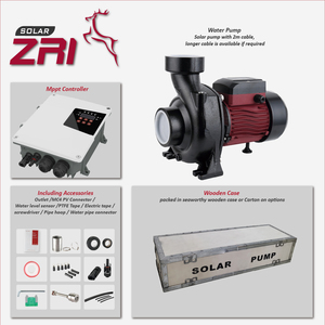 Zri-bomba Solar de CC sin escobillas, bomba de agua de superficie Solar, centrífuga de alta presión para agricultura con controlador Mppt de CC