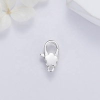 Fermoirs à griffes de homard en argent sterling 925 en forme de fleur de 13 mm, mignons et très demandés, pour la fabrication de bracelets et de colliers