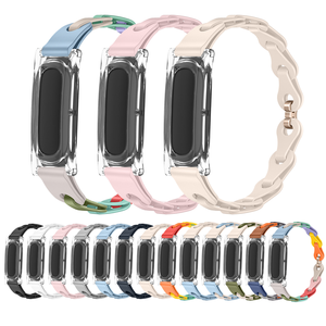 Correa deportiva de silicona al por mayor con funda protectora rígida de PC, pulsera ajustable para Google Fitbit Air - Product Image 1