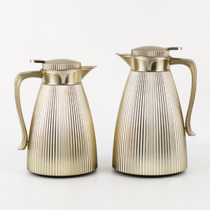 700ML/1000ml Thé Dallah Isolation Arabe Thermique Flacon Thermos Arabe Cafetière avec Intérieur en <span class=keywords><strong>Verre</strong></span> Rose - Product Image 1