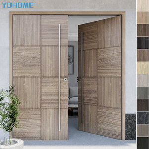 Puertas de entrada dobles modernas de Australia, <span class=keywords><strong>puerta</strong></span> de madera de <span class=keywords><strong>doble</strong></span> <span class=keywords><strong>hoja</strong></span> <span class=keywords><strong>Exterior</strong></span>, diseño de <span class=keywords><strong>puerta</strong></span> principal <span class=keywords><strong>doble</strong></span> de madera maciza para Villa - Product Image 2