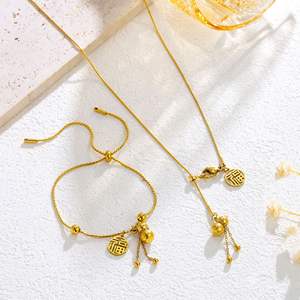 Bracelet pendentif sablier en acier inoxydable plaqué or 18 carats, nouvelle tendance vintage, bijoux pour femme, idéal pour mariage et soirée – Meilleures ventes - Product Image 3