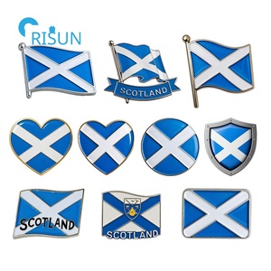 Épingles en métal émaillé avec drapeau écossais à double croix, épingles de revers, badges, broches, épingles en émail personnalisées avec drapeau écossais - Product Image 1