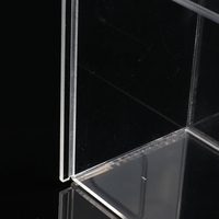 Boîte de présentation en acrylique transparente personnalisée, anti-poussière, avec couvercle et feuilles de plastique pour le rangement de jouets et de dioramas