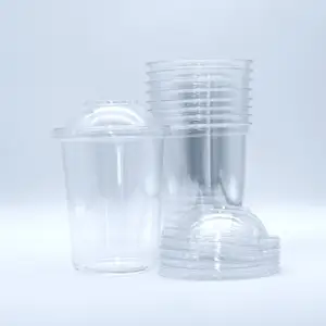 Wholesale Disposable PET Clear Plastic Parfait Cold Cups Yogurt Fruit Salad Bowl Dessert Cups With Insert And Lids