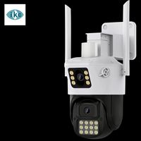 Caméra Dôme ICSEE Sécurité Domestique 6MP Double Objectif 360° PTZ Étanche Vision Nocturne CMOS Prise en Charge Carte Mémoire Détection de Mouvement IP