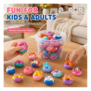 Juguete antiestrés de donut de dibujos animados con forma de animal, de subida lenta, sin azúcar, para intercambio en el aula, suministro a granel - Product Image 6