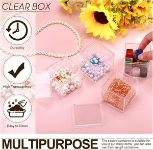 Factory Rose Square for <b>Acrylic</b> Candy Box Custom Clear Plexiglass 65mm 2.55 Inches Plastic Candy Box - Product Image 3