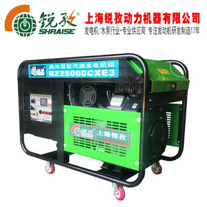 Generador de Gasolina Rz25000cxe3 de 15kw, 110v, 220v, 380v, Monofásico, Trifásico, Refrigerado por Aire, Arranque Eléctrico, Fabricado en Shanghái - Product Image 2