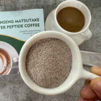 Vente en gros OEM ODM 10g * 15 Boîte d'emballage Homme Fort Puissance Énergie Ginseng Huître Peptide Extrait Café Instantané