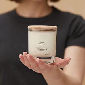 Décoration d'intérieur de marque privée Enjoy Your Life Pot en céramique blanche à arôme personnalisé Bougie parfumée romantique sans fumée - Product Image 2