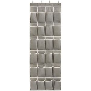 Organisateur de chaussures pliable à suspendre sur la porte, 24 poches, grand sac de rangement en tissu pour chaussures - Product Image 1
