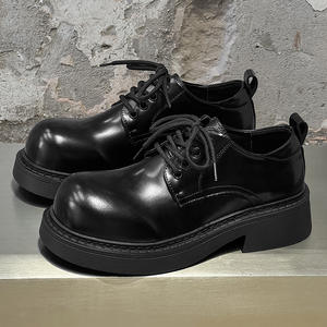 Chaussures de travail pour hommes et femmes, à semelle épaisse, nouvelles, décontractées, vintage, derby, à lacets, toutes occasions, chaussures monocouche, kaki, <span class=keywords><strong>vernis</strong></span> - Product Image 4