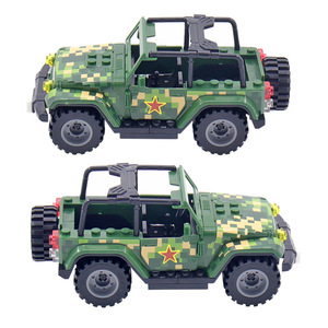 WW2 <span class=keywords><strong>militaire</strong></span> SUV <span class=keywords><strong>Camouflage</strong></span> Jeep voiture véhicule blindé armée voiture Construction jouet blocs de construction véhicule ensembles jouets Moc jouets - Product Image 3