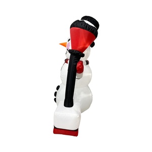 ตุ๊กตาหิมะเป่าลมพร้อมเสาไฟ6ฟุตของตกแต่งคริสต์มาสกลางแจ้ง - Product Image 5