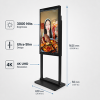Pantalla LCD de 43 Pulgadas de Alto Brillo (3000nit) para Ventanas, con Sistema Android, Señalización Digital Publicitaria, Exhibidor Comercial