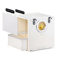 Boîte d'élevage pour oiseaux en PVC acrylique transparent, boîte de nidification isolée avec tiroir coulissant, cage d'observation et d'incubation pour oiseaux
