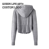 Logo personnalisé chandails de style Preppy à double boutonnage pour femmes avec appliques à boutons 100% manche lanterne en acrylique