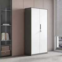 Armoire de classement métallique moderne à double porte, mobilier de rangement de bureau en acier durable pour bibliothèque et école