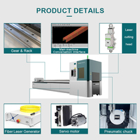 Machine de découpe laser à fibre CNC de type portique manuelle/automatique RAYTHER pour tubes métalliques, haute précision, IA, BMP, acier inoxydable, carbone