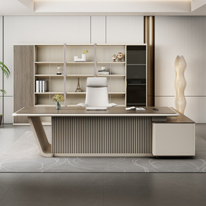 Muebles de Oficina Modernos de Lujo en Forma de L, Convertibles, de Madera, al Mejor Precio, para Jefe, Gerente o Director General - Product Image 6
