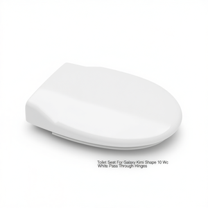 Siège de toilette pour Galaxy Kimi Shape 10 WC, blanc, avec charnières traversantes - Product Image 3