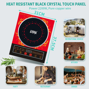 Winning Star Induction Cooker 2200W Single Burner Touch Control Red Panel Electric <b>Stove</b> - Product Image 2