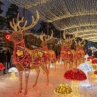 Farol Grande para Parque de Atracciones con Luces LED para Decoración Navideña, Faroles con Temática Festiva