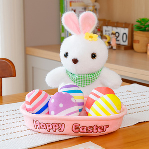 Coniglietti di Peluche Pasquali Super Morbidi da 20cm con Uova di Pasqua - Product Image 6