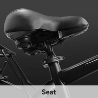 Vélo électrique OBX à double suspension, écran numérique, moteur brushless 1000W, charge rapide, batterie amovible 48V, pneus larges 26 pouces