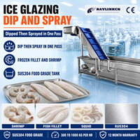 Machine d'Application du Glaçage sur Poisson Congelé Inox Alimentaire Immersion et Aspersion pour Filets de Poisson Glazurage