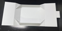 Boîte cadeau pliable écologique et recyclable en carton de pâte à papier avec pelliculage mat et gaufrage, design personnalisé pour bagues et colliers