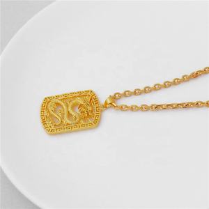 18K Placcatura In Oro Vero Casting 3D Degli Uomini <span class=keywords><strong>di</strong></span> disegno del Pendente Della Collana Del Drago - Product Image 4