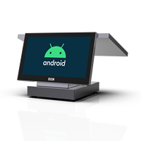 Equipo de cajero android para supermercado, terminal pos programable de escritorio, sistema pos todo en uno