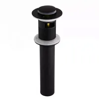 AMAXO Lavabo de salle de bain moderne en laiton de 4 pouces avec égouttoir à trop-plein et pièces de drain escamotable pour l'extérieur/l'hôtel