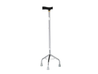 Canne quadruple à base large pour personnes âgées avec double poignée décalée Canne de marche réglable à 4 broches avec 4 pattes pour une stabilité accrue