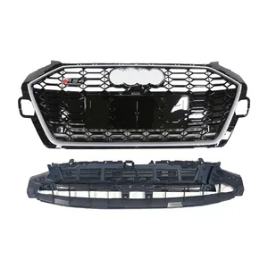 Front Bumper Grille Front Sport Racing Car Bumper Grill For Audi A4 S4 2020 2021 2022 2023 For RS4 S4 Grille Style