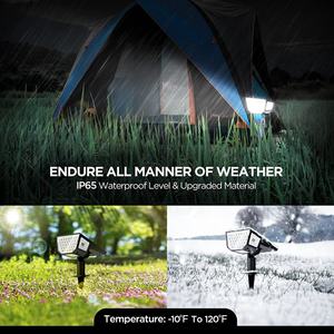 Lámpara Solar Exterior IP65 Impermeable, 470LM, 47 LED, Iluminación de 4 Lados, Súper Brillante, Ángulo de Luz de 300° - Product Image 6