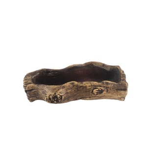 Maceta de Cemento o Concreto con Forma de Madera, Duradera y Única, para Plantas Suculentas, para Jardín, Sala de Estar, Dormitorio - Product Image 1
