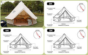 Tienda de campaña dom yurt personalizada, carpa de lujo impermeable con campana para 12 personas - Product Image 6