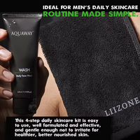 Kit de Soins Quotidiens pour Hommes à l'Huile d'Olive Hydratante et Purifiante, Contrôle du Sébum, Marque Privée