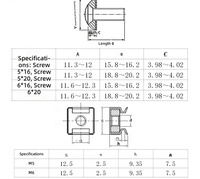 Vis de montage en métal M6, écrous de cage, kit de vis pour matériel de flight case audio, pour amplificateur de guitare, dispositif d'effets, armoire 19 pouces