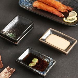 和風長方形セラミックディッププレートレストラン食器寿司小さな醤油皿ホットポットソースプレート - Product Image 5