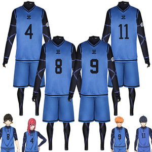 Camiseta Azul de la Prisión # Disfraz de Cosplay de Jie Shiyi para Hombre, Kit de Juego de Rol de Anime, Poliéster, Primavera 2023 - Product Image 2