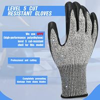 Guanti da Lavoro Antitaglio in HPPE, Livello 5, con Rivestimento in Lattice Goffrato