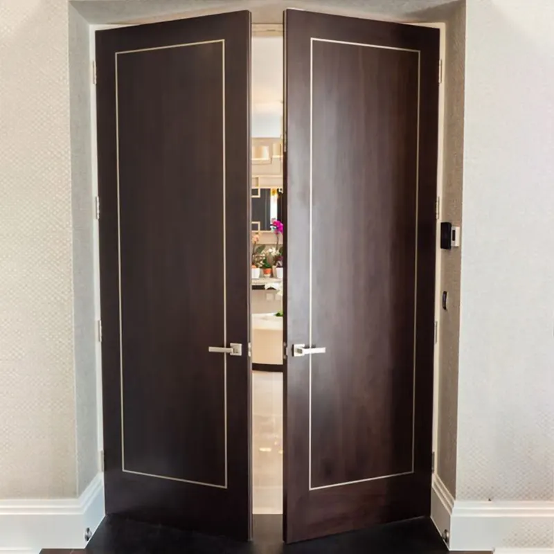 Porte doppie interne in legno di Design nuovo stile moderno porta in legno per la casa di legno porte interne