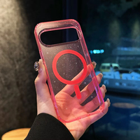 Coques de téléphone de luxe magnétiques en TPU+PC avec paillettes brillantes pour Google Pixel 10/10Pro XL 9 Pro 10A 8Pro, dos transparent