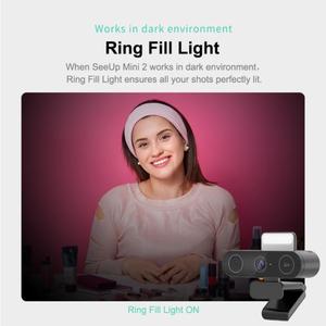 Webcams Wedoinum SEEUPMINI2 USB portátil Plug-and-play 2K webcams 1080p Full HD Webcam - Product Image 6
